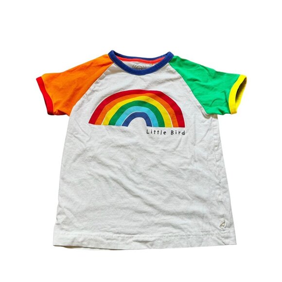 Little Bird By Jools Rainbow Raglan Tee 7/8 - Picture 1 of 6